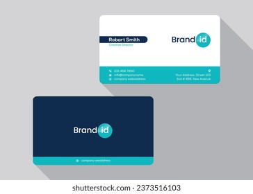 Creative Modern Double-sided Business Card Template. Flat Design Vector Stationery Design