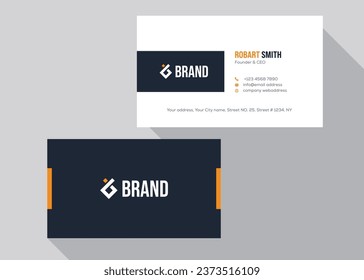 Creative Modern Double-sided Business Card Template. Flat Design Vector Stationery Design