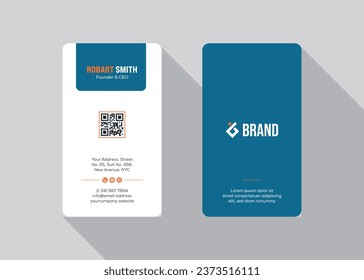 Creative Modern Double-sided Business Card Template. Flat Design Vector Stationery Design