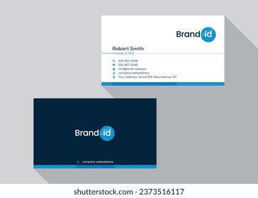 Plantilla de tarjeta de visita creativa moderna de doble cara. Diseño plano Diseño de Estacionamiento de Vectores