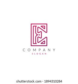Logotipo de letra E creativa y moderna Elemento vector de icono Forma.