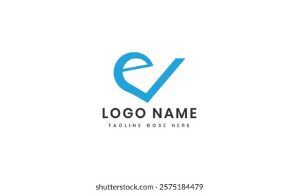  Creative Modern e v logos design