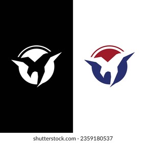 Creative Modern Eagle Logo. Usable for Business Logos. Flat Vector Logo Design Template Element.