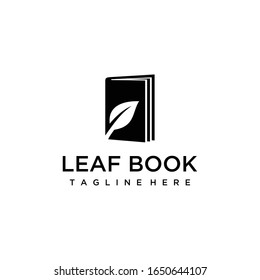 Ilustración de diseño del logotipo de Educación moderna creativa con la plantilla de icono de libro y hoja