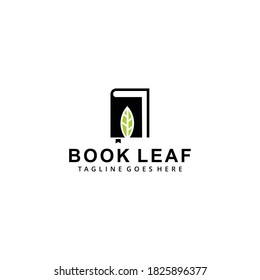 Ilustración de diseño del logotipo de Educación moderna creativa utilizando la plantilla de iconos de hoja de libros y de naturaleza