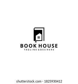 Creative modern Education logo design illustration using book and house icon template