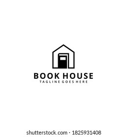 Creative modern Education logo design illustration using book and house icon template
