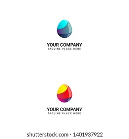 Creative Modern Egg Logo Design - Vector