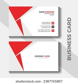 Creative and modern elegant business card design template for business, modern profesional buisness name card, Minimalist clean red business card