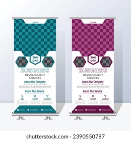 Creative, Modern and Elegant Business Roll Up Design Template.