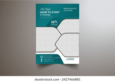 CREATIVE MODERN ELEGANT GRADIENT COLOR REAL ESTATE FLYER TEMPLATE