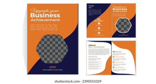Creative, Modern, Elegant and Professional Business Bi Fold Brochure Design.
