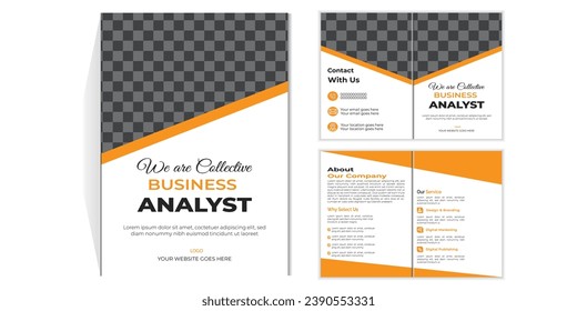 Kreatives, modernes, elegantes und professionelles Business-Bi-Broschürendesign.