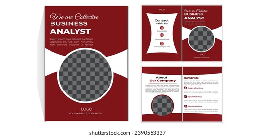 Creative, Modern, Elegant and Professional Business Bi Fold Brochure Design.