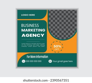Creative, Modern, Elegant and Professional Business Social Media Post Design.