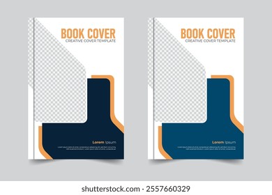 Creative, modern, elegant and Stylish print-ready book cover design, 2 creative color variation modern style book cover design or report cover with image
