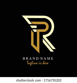 Creative modern elegant trendy unique artistic R PR RP initial based letter icon logo