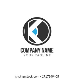 Creative modern elegant trendy unique artistic K initial based letter icon logo