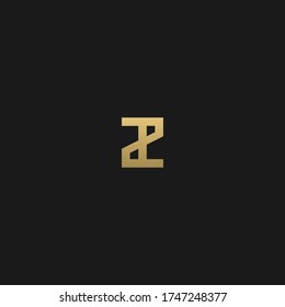 Creative modern elegant trendy unique artistic black and golden color Z initial based letter icon logo.