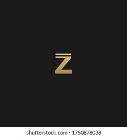 Moderno creativo elegante diseño único artístico negro y color GOLDEN color Z de base inicial icono de letra.