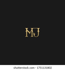 Creativo moderno y elegante diseño único de moda MJ JM J M logotipo de letra inicial basado en el icono.