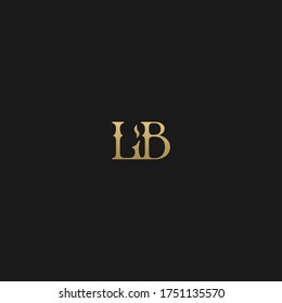 Creative modern elegant trendy unique artistic black and white color LB BL L B initial based letter icon logo.
