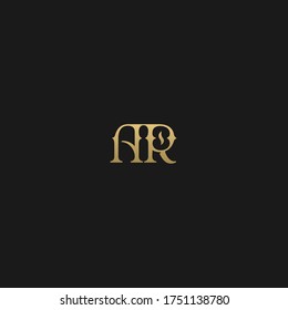 Creative modern elegant trendy unique AR RA A R initial based letter icon logo.