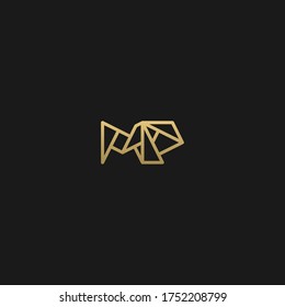 Creative modern elegant trendy unique artistic black and golden color MP PM P M initial based letter icon logo.