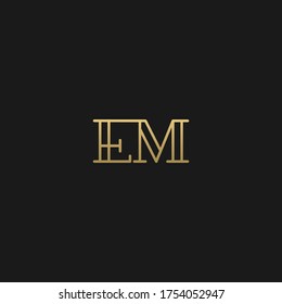 Creative modern elegant trendy unique EM ME E M initial based letter icon logo.