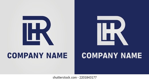 Moderno y creativo diseño elegante y único artista RHL o HRL o LRH logotipo de carta inicial