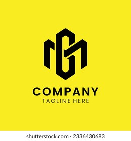 Moderno creativo elegante diseño único de color amarillo y negro MB BM M B con base inicial logotipo de icono de letra.