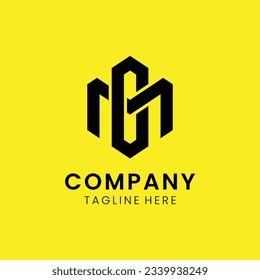 Creative modern elegant trendy unique artistic yellow and black color MO OM M O initial based letter icon logo.