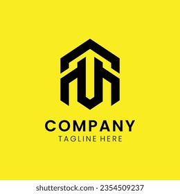 Moderno, elegante y creativo diseño único de color amarillo y negro MT TM M T inicial icono de carta