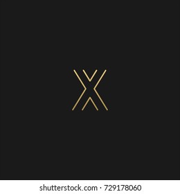 Creative modern elegant trendy unique artistic black and white color X initial based letter icon logo.