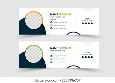 Creative modern email signature design template