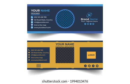 Diseño creativo y moderno de firmas de correo electrónico. Plantilla de firma de correo electrónico profesional para empresas. Resumen Diseño de firma de correo electrónico colorido.