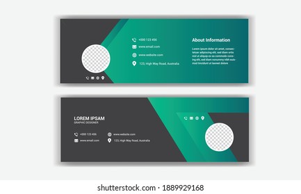 creative modern email signature vector templates set.
