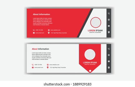 creative modern  email signature vector templates set.