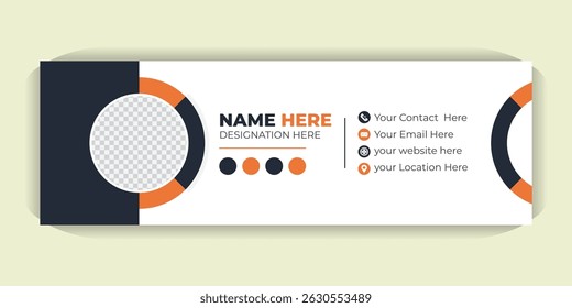 Creative Modern Email Signature Vector Template Fully Editable, Email Signature Design Vibrant, Colorful and Minimal design