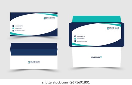 Kreatives modernes Briefumschlagdesign, minimalistische und professionelle Briefumschlagvorlage