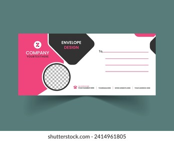 Creative and modern envelope design for office and company with colorful variations.