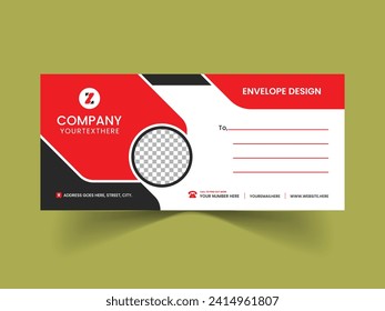 Creative and modern envelope design for office and company with colorful variations.