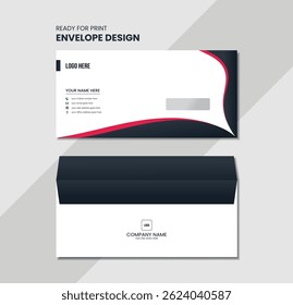 Design de envelope criativo moderno, design de modelo de identidade corporativa profissional