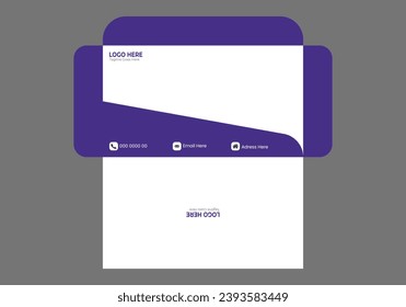 Creative and modern  envelope design template.