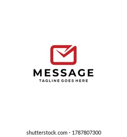 Creative modern envelope sign logo design template