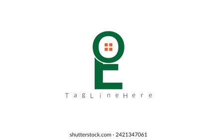 Creative Modern EO Latter Logo Template vector Abstract Monogram Symbol victor illustration.