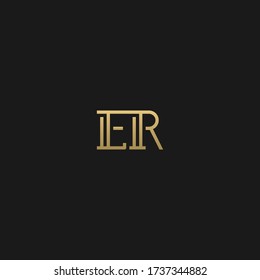 Creative modern ER initial based letter icon logo
