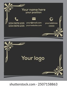 Diseño de tarjeta de visita de lujo creativo, moderno y llamativo.
