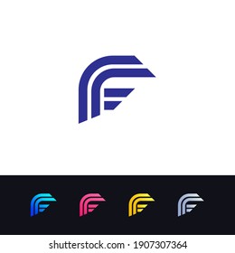 Creative Modern F Letter Logo Design - F Letter Logo Design Vector - Unique F Logo Design Template
