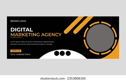 Creative and modern facebook cover design template.